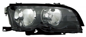 Far stanga potrivit BMW Seria 3 (E46) - (H7, reglaj electric, cu motoras, fundal negru)