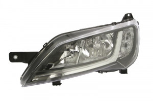 Far stanga potrivit CITROEN JUMPER FIAT DUCATO PEUGEOT BOXER dupa 2014 - (H7, reglaj electric, cu motoras, fundal negru)