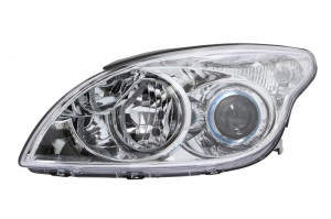 Far stanga potrivit HYUNDAI I30 - (H1/H7, reglaj electric, fundal cromat)