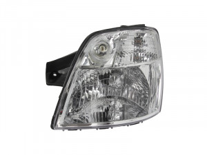 Far stanga potrivit KIA PICANTO dupa 2004 - (H4, electric, fundal argintiu, Semnalizator argintiu)