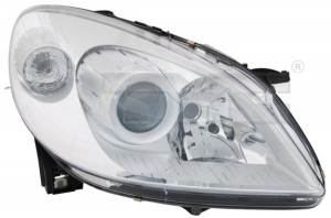 Far stanga potrivit MERCEDES Clasa B (W245) - (H7, pneumatic, fundal cromat)
