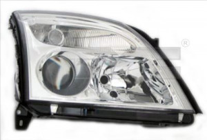 Far stanga potrivit OPEL SIGNUM, VECTRA 2002-2005 - (H7, reglaj electric, fundal argintiu)