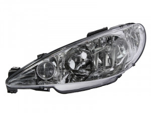 Far stanga potrivit PEUGEOT 206 1998-2003 - (H7, reglaj electric, do 04.06)