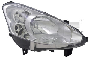 Far stanga potrivit PEUGEOT PARTNER, CAROSERIE/ 2012-2015 - (H4, electric, cu motoras, fundal argintiu, Semnalizator argintiu)