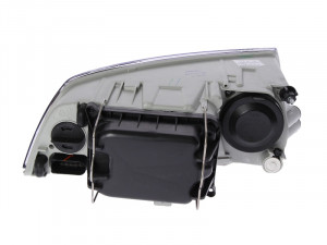 Far stanga potrivit SKODA OCTAVIA II - (D1S/H1, reglaj electric, cu motoras, fundal negru/insertii crom) - Img 2