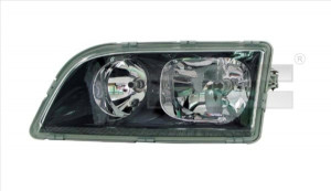Far stanga potrivit VOLVO S40, V40 2000-2004 - (H7, reglaj electric, fundal negru)