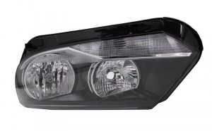 Far stanga potrivit VW TIGUAN 2007-2018 - (H15/H7, reglaj electric, fundal cromat, fundal transparent)