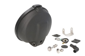 Far universal stanga/dreapta (faza lunga, H3/T4W, 12/24V, diametru 183mm, alb, plastic, negru, lumini pozitie, lungime cablu: 150mm) - Img 2
