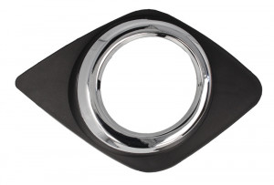 Grila bara fata dreapta potrivit TOYOTA RAV 4 2005-2010 - cu locas proiectoare, negru/crom