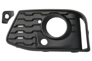 Grila bara fata stanga potrivit BMW 2 Active Tourer F45, F46, 2 Gran Tourer F46 2014-2018 - negru-mat, inchis, cu gauri pentru senzorii de parcare