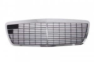 Grila fata potrivit MERCEDES Clasa E 1999-2003 - clasic/ELEGANCE, crom/gri inchis