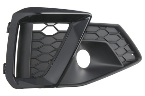 Grila ventilatie bara fata dreapta potrivit AUDI A4 B9 dupa 2019 - (plastic, negru/negru lucios, S-LINE)