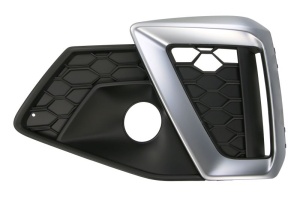 Grila ventilatie bara fata stanga potrivit AUDI A4 B9 dupa 2019 - (plastic, negru/gri, S-LINE)
