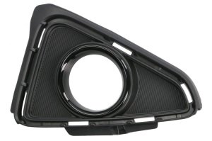 Grila ventilatie bara protectie fata dreapta potrivit TOYOTA RAV4 IV 2016-2018 - (cu găuri proiector ceață, negru lucios)