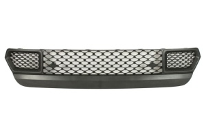Grila ventilatie bara protectie potrivit JEEP COMPASS II dupa 2021 - (cu orificii senzor parcare, plastic, argintiu)