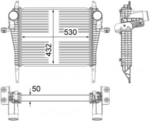 Intercooler potrivit IVECO EUROCARGO I-III, EUROCARGO IV, EUROCARGO V F4AE0481A-F4BE0611A 09.00- - Img 3