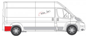 Kit reparatie aripa spate dreapta potrivit CITROEN JUMPER; FIAT DUCATO; PEUGEOT BOXER 2006-2014 - (dupa roata, model mediu; cu orificiu pentru lumina de degajare) - Img 2