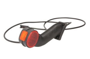 Lumina clarificare dreapta; ECOPOINT, negru/portocaliu/alb, R5W, suprafata, lungime cablu 1250mm, pe brațul mediu-lung, 24V (cu clema pentru fir plat, ECOPOINT) - Img 3
