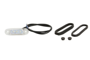 Lumina clarificare lumini stanga/dreapta, forma: oval, alb, LED, in relief, lungime cablu 500mm, 12/24V - Img 1