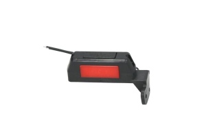 Lumina clarificare stanga, rosu/alb, LED, inaltime 105mm; latime 28mm; adancime 34mm, în relief, lungime cablu 210mm, cu cuier, 12/24V (unghi în relief) - Img 2