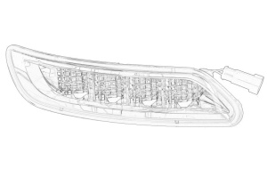 Lumina delimitare dreapta, alb, LED 24V potrivit IVECO STRALIS