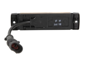 Lumina delimitare stanga/dreapta, galben, LED, inaltime 16mm; latime 130mm; adancime 32mm, surub/fixare verticala, lungime cablu 180mm, 24V (conector: SUPERSEAL 2PIN, IP6K9K) - Img 2