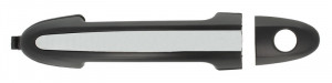 Maner usa Stanga Fata potrivit HYUNDAI SANTA FE II CM 2006-2012 - (exterior, cu gaura pentru incuietoare; crom/grund)
