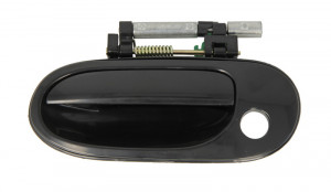 Maner usa Stanga Fata potrivit NISSAN ALMERA II N16 2000-2007 - (exterior, cu gaura pentru incuietoare; negru/grund)