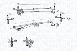 Mecanism stergator parbriz (fara motor) potrivit BMW X5 (E70), X6 (E71, E72) 10.06-07.14 - Img 1