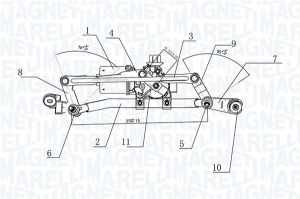 Mecanism stergator parbriz potrivit RENAULT CLIO IV, CLIO IV/HATCHBACK 11.12-08.21 - Img 2