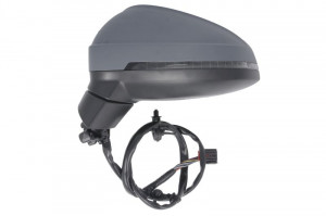Oglinda exterioara stanga potrivit AUDI A4 B9 dupa 2015 - (electric, cu memorie, asferic, cu incalzire, asistent pentru schimbarea benzii, cu indicator)
