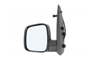 Oglinda stanga potrivit CITROEN NEMO; FIAT FIORINO; PEUGEOT BIPPER 2007-2016 - electrica incalzita, crom, grunduita
