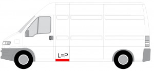 Panou lateral Dreapta/Stanga potrivit CITROEN JUMPER I; FIAT DUCATO pana in 2006 - (model lung, Partea frontala/partea inferioara, inaltime 15cm, lungime 50cm) - Img 2