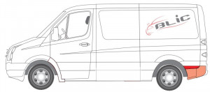Panou lateral Stanga potrivit MERCEDES SPRINTER 3,5-T (B906), SPRINTER 3-T (B906), SPRINTER 4,6-T (B906), SPRINTER 5-T (B906) pana in 2013 - (partea din spate) - Img 2