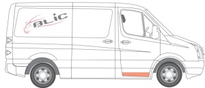 Panou reparatie usa Fata Dreapta potrivit MERCEDES SPRINTER 3,5-T (B906), SPRINTER 3-T (B906), SPRINTER 4,6-T (B906), SPRINTER 5-T (B906); VW CRAFTER 30-35, CRAFTER 30-50 dupa 2006 - (conducta) - Img 2