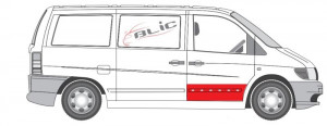 Panou reparatie usa Fata Dreapta (strat, partea inferioara, inaltime 240mm) potrivit MERCEDES V (638/2), VITO (W638) 02.96-01.03 - Img 2