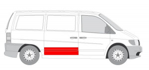 Panou reparatie usa potrivit MERCEDES VITO / CLASS V W638 1996-2003 - (Copertă; partea inferioara; inaltime 300mm) - Img 2