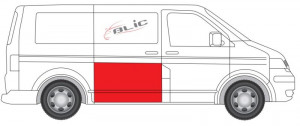 Panou reparatie usa Spate (Prag, partea inferioara, inaltime 800mm) potrivit VW MULTIVAN T5, TRANSPORTER T5 04.03-08.15 - Img 2