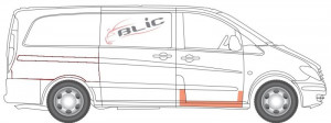 Prag auto Fata Dreapta (inalt) potrivit MERCEDES VIANO (W639), VITO / MIXTO (W639), VITO (W639) - Img 2