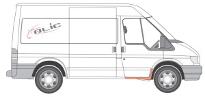 Prag Dreapta Fata potrivit FORD TRANSIT V, TRANSIT V FL 2000-2013 - (cu o parte externa a unui post; partea interioara) - Img 2