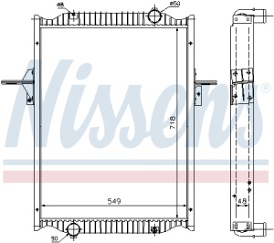 Radiator motor (cu rama) potrivit RVI MIDLUM DCI6-A 07.01- - Img 3