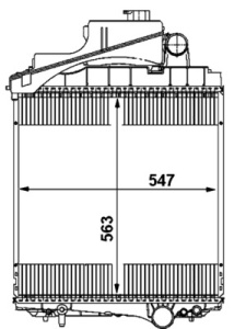 Radiator motor (cu rezervor; fara cadru) potrivit JOHN DEERE 6000 6068D/6068T 01.01- - Img 4