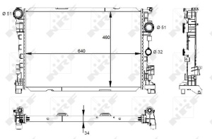 Radiator motor potrivit MERCEDES C (C204), C T-MODEL (S204), C (W204), CLS (C218), CLS SHOOTING BRAKE (X218), E T-MODEL (S212), E (W212), SL (R231), SLK (R172), SLS AMG (C197) 5.5/6.0/6.2 - Img 4
