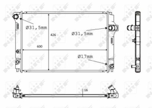Radiator motor potrivit TOYOTA YARIS, YARIS/HATCHBACK 1.5H - Img 3