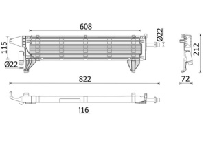 Radiator racire motor potrivit MERCEDES CLS (C257), E (A238), E ALL-TERRAIN (S213), E (C238), E T-MODEL (S213), E (W213), GLC (C253), GLC (X253) 2.0DH/2.0H/3.0H 10.17- - Img 1
