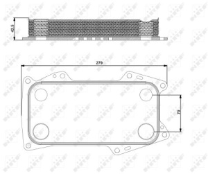 Radiator ulei (120x37x250mm, numar de nervuri: 10) potrivit DEUTZ FAHR AGROFARM, AGROTRON, AGROTRON K; VOLVO EC BF4M1012EC-C8.3C - Img 4