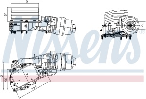 Radiator ulei (cu carcasa filtru ulei) potrivit BMW 1 (F40), 2 (F45), 2 GRAN COUPE (F44), 2 GRAN TOURER (F46), 2 GRAN TOURER VAN (F46), X1 (F48), X2 (F39); MINI (F55), (F56) 1.5/1.5D/2.0 09.13- - Img 4