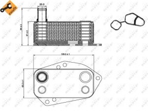 Radiator ulei motor (cu garnitura) potrivit LAND ROVER FREELANDER I 2.0D 11.00-10.06 - Img 4