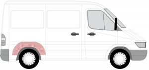 Segment aripa Spate compatibil dreapta/stanga potrivit MERCEDES SPRINTER 2-T (B901, B902), SPRINTER 3-T (B903), SPRINTER 4-T (B904), SPRINTER 5-T (B905) 1995-2006 - (partea interioara) - Img 2