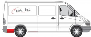 Segment aripa Spate Dreapta potrivit MERCEDES SPRINTER 2-T (B901, B902), SPRINTER 3-T (B903), SPRINTER 4-T (B904) pana in 2006 - ( inaltime 15cm, model mediu) - Img 2